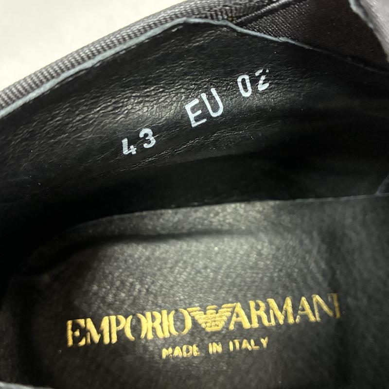 エンポリオアルマーニ EMPORIO ARMANI ブーツ ショートブーツ スクエアトゥ レザー ショート ブーツ 革靴 イタリア製 43 27.0cm メンズ USED 古着 中古 50159133