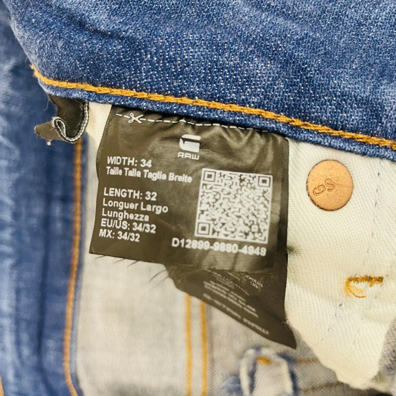 ジースターロゥ G-STAR RAW パンツ デニム、ジーンズ BIWES 3D SLIM バイカーデザイン スリムフィット デニムパンツ 30インチ メンズ USED 古着 中古 50159135