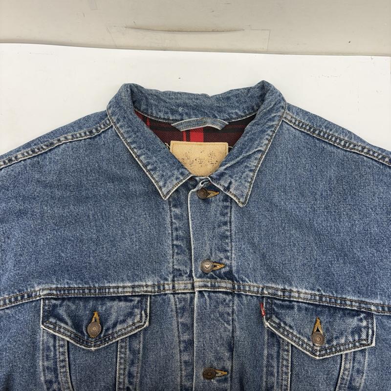 リーバイス Levi s ジャケット、上着 ジャケット、ブレザー 90s ボタン裏 527 USA製 ネル生地 ライナー デニムジャケット Gジャン 70427 青 / ブルー / blue メンズ USED 古着 中古 50159142