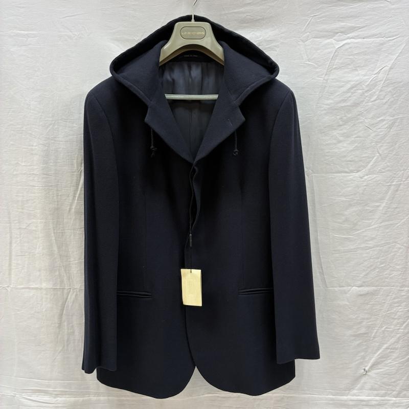 エンポリオアルマーニ EMPORIO ARMANI スーツ スーツ ウール フライフロント フーデッド テーラード ジャケット パーカー スラックス セットアップ 52 メンズ USED 古着 中古 50159143