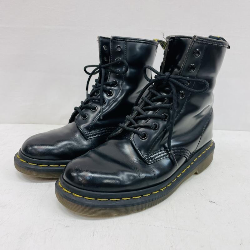 ドクターマーチン Dr.Martens ブーツ ショートブーツ 8ホール レザー レースアップ ブーツ - 黒 / ブラック / black レディース USED 古着 中古 50159148