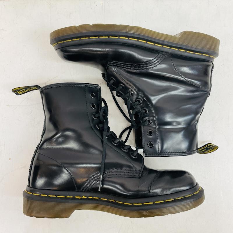 ドクターマーチン Dr.Martens ブーツ ショートブーツ 8ホール レザー レースアップ ブーツ - 黒 / ブラック / black レディース USED 古着 中古 50159148