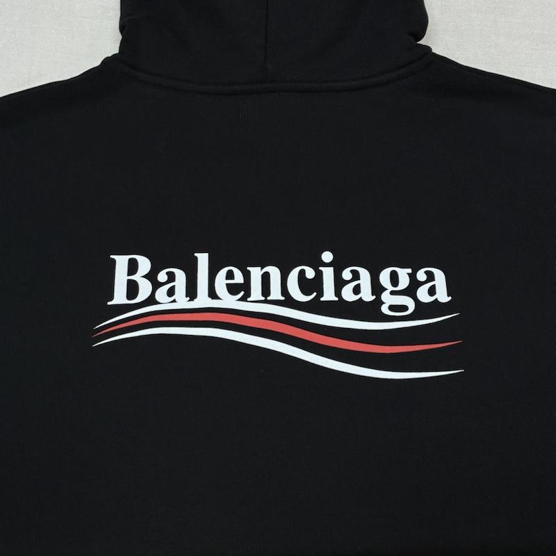 バレンシアガ BALENCIAGA パーカー 半袖 キャンペーン ロゴ プルオーバー スウェット パーカー フーディー S ロゴ、文字 X プリント 黒 / ブラック / black メンズ USED 古着 中古 50159149