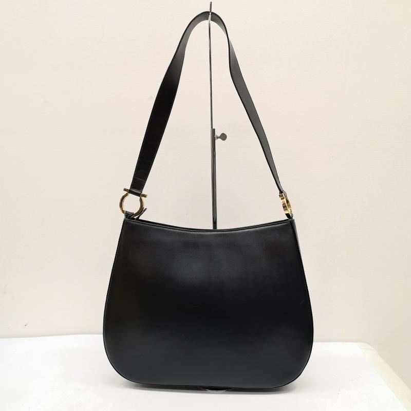 サルヴァトーレフェラガモ Salvatore Ferragamo ショルダーバッグ ショルダーバッグ AQ21-8162 レザー ショルダー バッグ 肩掛け ガンチーニ ゴールド金具 - 黒 / ブラック / black レディース USED 古着 中古 50159154