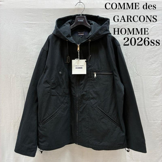 コムデギャルソンオム COMME des GARCONS HOMME ジャケット、上着 ジャンパー、ブルゾン 26ss ナイロン オックス 製品染め フーデッド パーカー HQ-J003-051-1 L メンズ USED 古着 中古 50159156