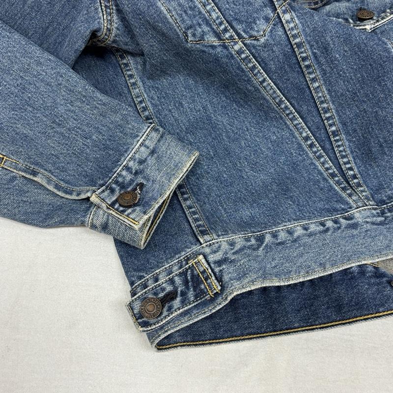 リーバイス Levi s ジャケット、上着 ジャンパー、ブルゾン 90年代 ビンテージ 日本製 71557-0208 デニム トラッカー ジャケット 90s VINTAGE 38 メンズ USED 古着 中古 50159160