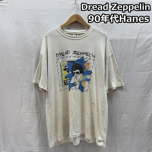 ヘインズ HANES Tシャツ 半袖 90年代 ビンテージ ドレッド ツェッペリン バンド Tシャツ バンT XL 白 / ホワイト / white メンズ USED 古着 中古 50159161
