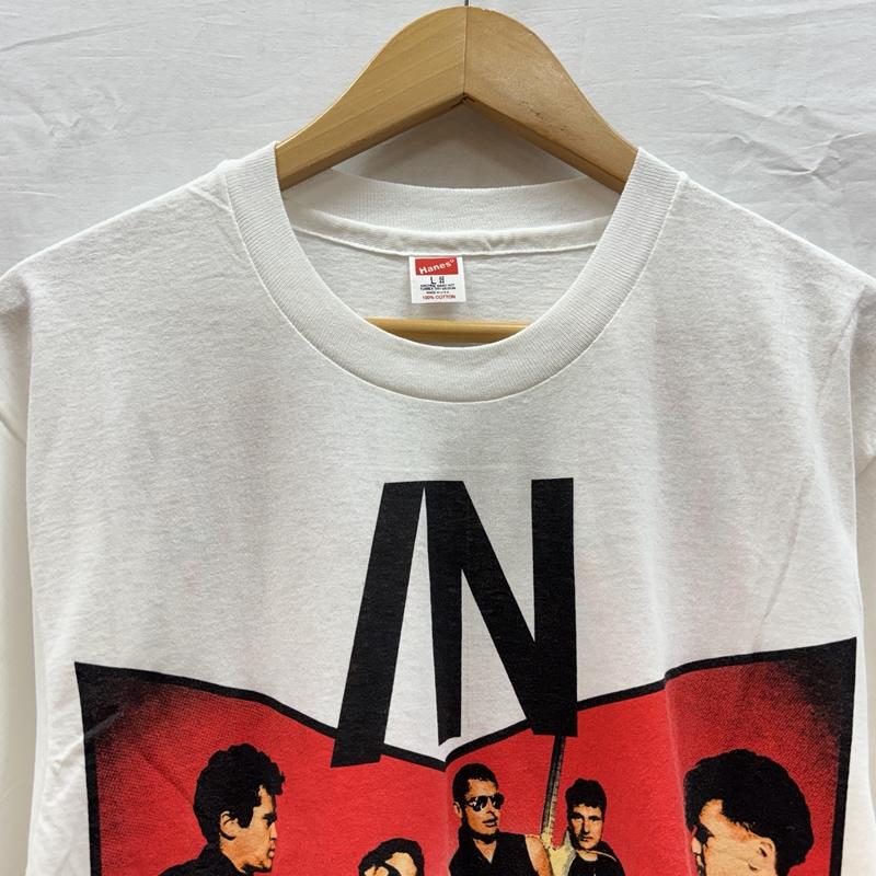 ヘインズ HANES Tシャツ 半袖 90年代 ビンテージ USA製 INXS インエクセス バンド Tシャツ バンT 90s VINTAGE Disappear L 白 / ホワイト / white メンズ USED 古着 中古 50159162