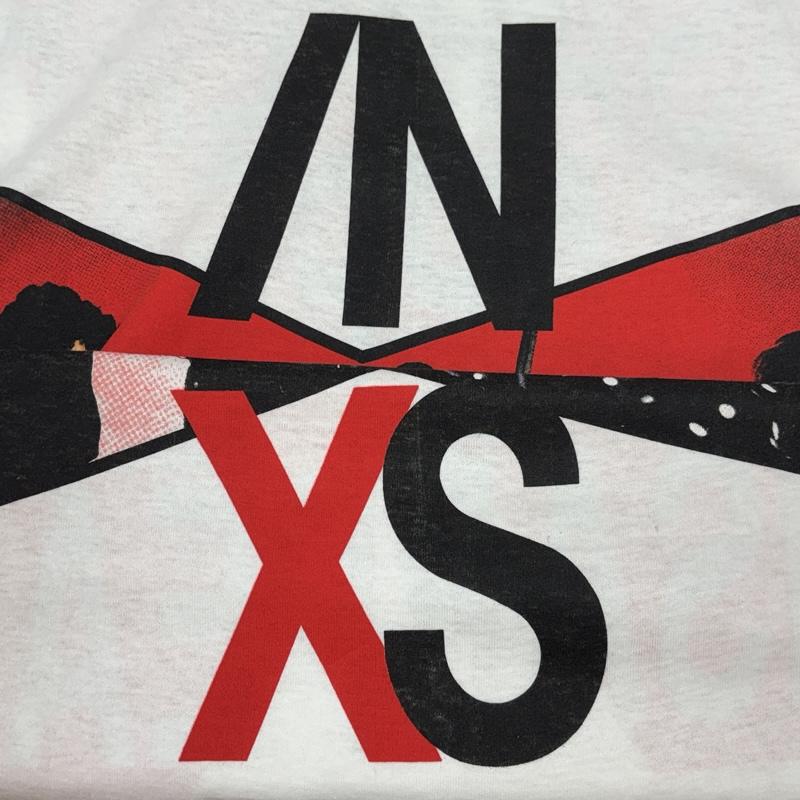 ヘインズ HANES Tシャツ 半袖 90年代 ビンテージ USA製 INXS インエクセス バンド Tシャツ バンT 90s VINTAGE Disappear L 白 / ホワイト / white メンズ USED 古着 中古 50159162