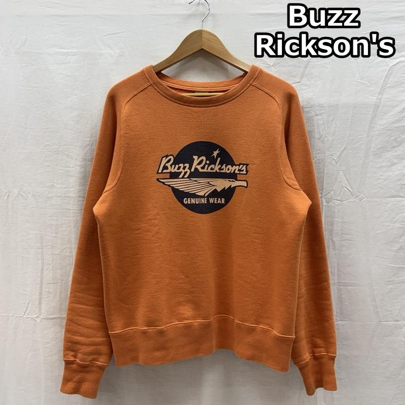バズリクソンズ Buzz Rickson s トレーナー 長袖 ロゴ プリント フリーダムスリーブ スウェット トレーナー 長袖 M 橙 / オレンジ / orange メンズ USED 古着 中古 50159164