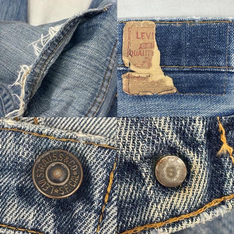 リーバイス Levi s パンツ デニム、ジーンズ 66前期 70s 505-0217 ボタン裏5 42TALON ヴィンテージ デニム パンツ 31インチ メンズ USED 古着 中古 50159167