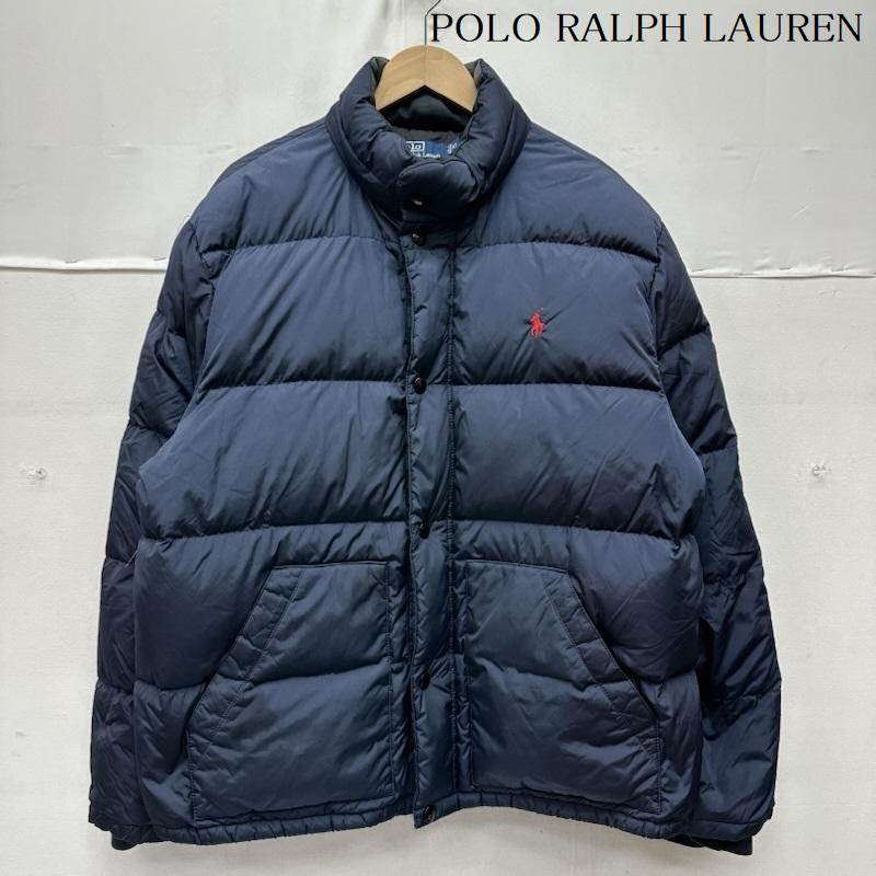 ポロラルフローレン POLO RALPH LAUREN ジャケット、上着 ダウンジャケット 90s ロゴ 刺繍 ダウン ジャケット XL 紺 / ネイビー / navy メンズ USED 古着 中古 50159173