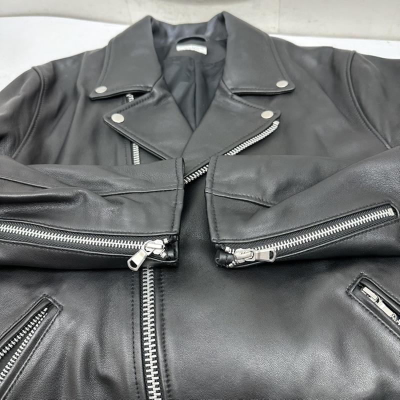 ビューティアンドユースユナイテッドアローズ BEAUTY&YOUTH UNITED ARROWS ジャケット、上着 レザージャケット 羊革 ダブル ライダース ジャケット 1225-199-9373 M 黒 / ブラック / black メンズ USED 古着 中古 50159174
