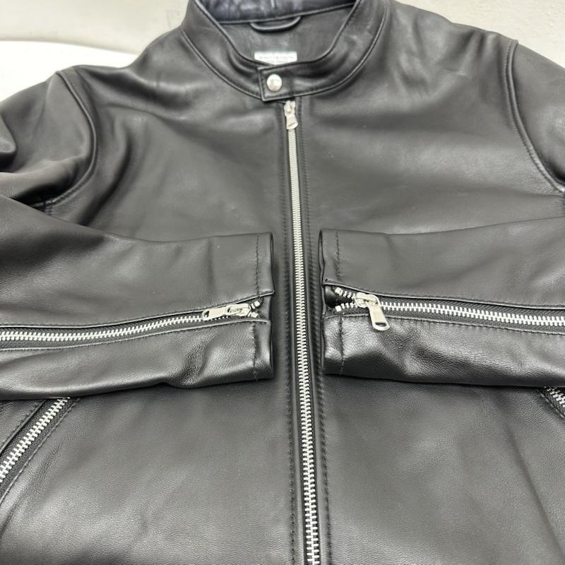 ビューティアンドユースユナイテッドアローズ BEAUTY&YOUTH UNITED ARROWS ジャケット、上着 ライダース 羊革 シングル ライダース レザ－ ジャケット 1225-199-9246 M 黒 / ブラック / black メンズ USED 古着 中古 50159175