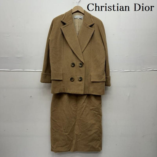 クリスチャンディオール Christian Dior セットアップ セットアップ カシミヤ ダブル ジャケット スカート セットアップ - 茶 / ブラウン / brown レディース USED 古着 中古 50159180
