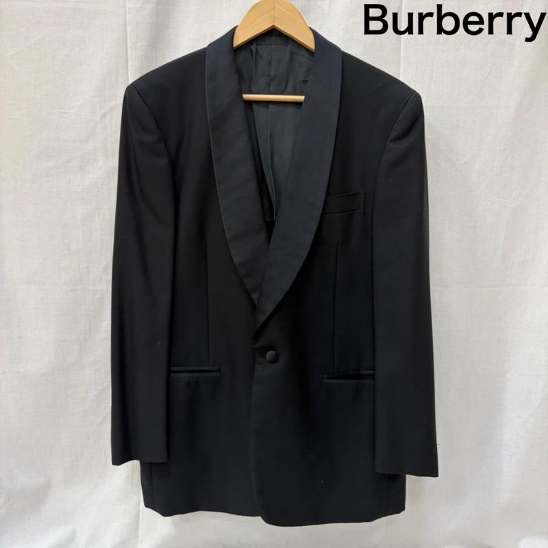 古着 USED ジャケット、上着 ジャケット、ブレザー BURBERRY S タキシードジャケット wool&mohair black - 無地 黒 / ブラック / black メンズ USED 古着 中古 50159184