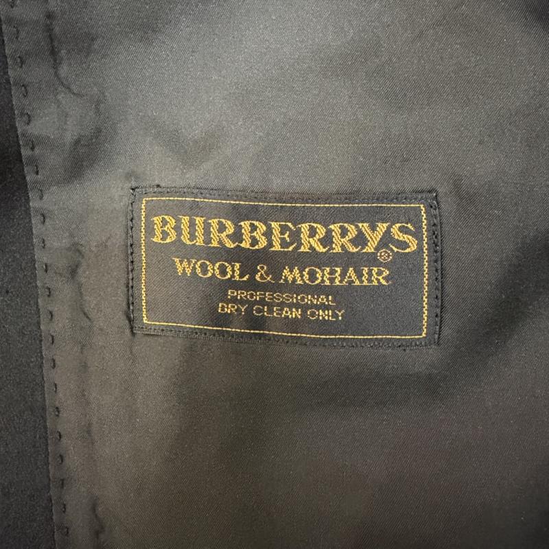 古着 USED ジャケット、上着 ジャケット、ブレザー BURBERRY S タキシードジャケット wool&mohair black - 無地 黒 / ブラック / black メンズ USED 古着 中古 50159184