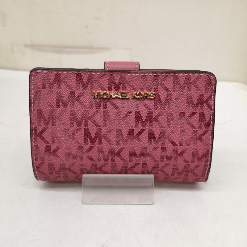 マイケルコース MICHAEL KORS 財布 二つ折り JET SET コンパクト ウォレット 2つ折り 財布 - 桃 / ピンク / pink レディース USED 古着 中古 50159188