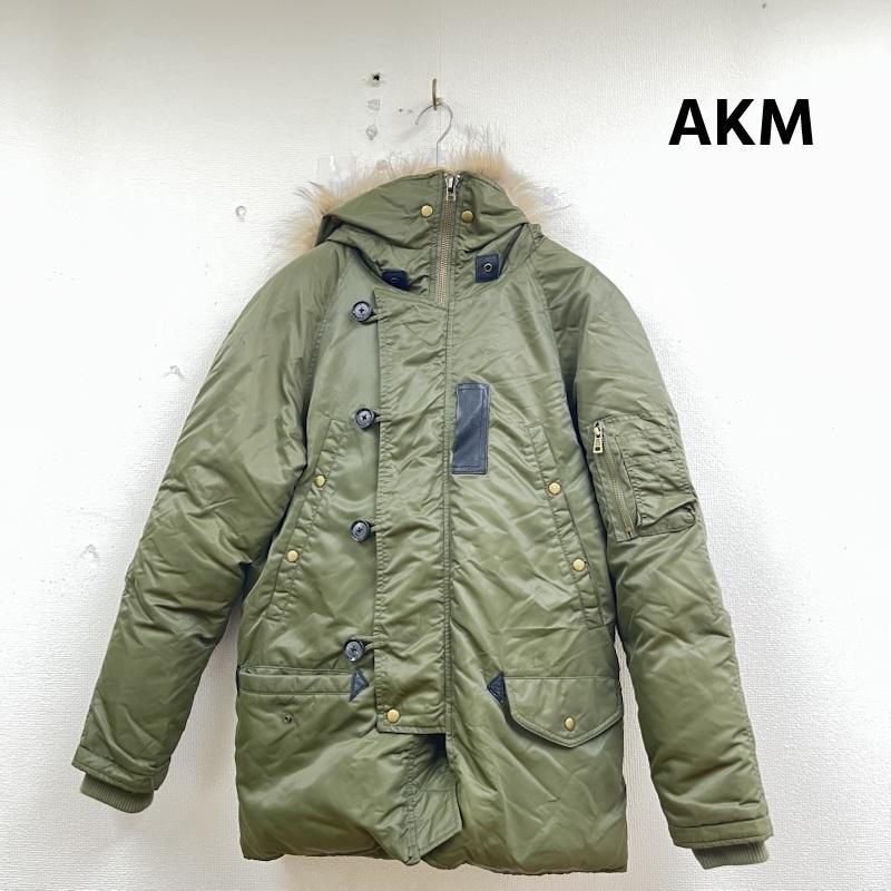エーケーエム AKM ジャケット、上着 ジャケット、ブレザー ラクーン ファー ダウン ジャケット N-3B フライト ジャケット M 無地 カーキ / カーキ / khaki メンズ USED 古着 中古 50159191