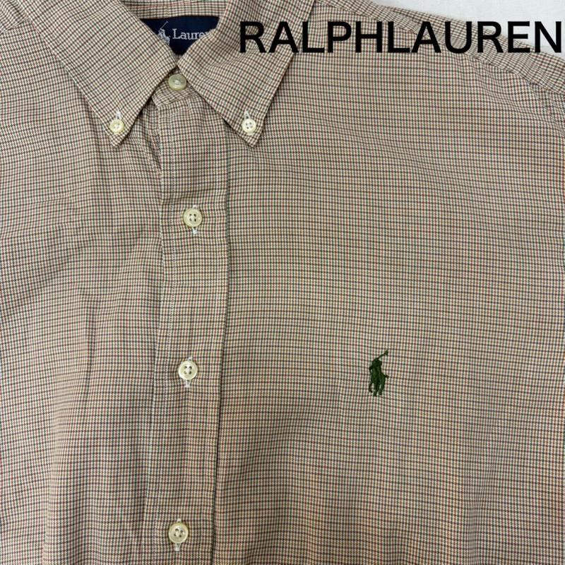 ポロラルフローレン POLO RALPH LAUREN シャツ、ブラウス 長袖 90s YARMOUTH ボタンダウン長袖シャツ グレンチェック 刺繍ロゴ 41-84 - チェック マルチカラー / マルチカラー / multicolor メンズ USED 古着 中古 50159203