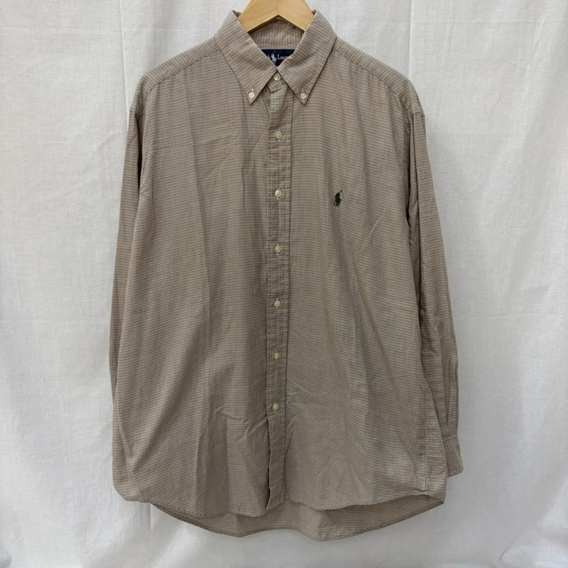ポロラルフローレン POLO RALPH LAUREN シャツ、ブラウス 長袖 90s YARMOUTH ボタンダウン長袖シャツ グレンチェック 刺繍ロゴ 41-84 - チェック マルチカラー / マルチカラー / multicolor メンズ USED 古着 中古 50159203