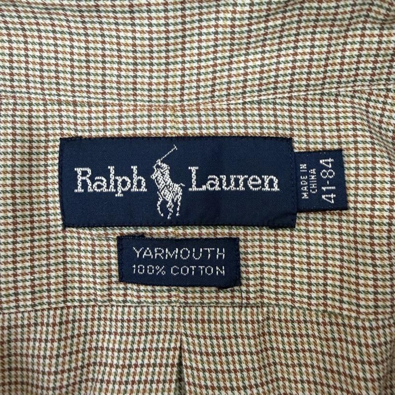ポロラルフローレン POLO RALPH LAUREN シャツ、ブラウス 長袖 90s YARMOUTH ボタンダウン長袖シャツ グレンチェック 刺繍ロゴ 41-84 - チェック マルチカラー / マルチカラー / multicolor メンズ USED 古着 中古 50159203