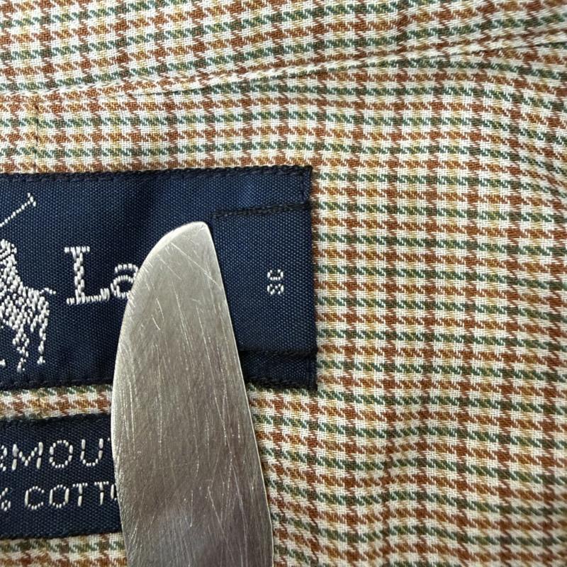 ポロラルフローレン POLO RALPH LAUREN シャツ、ブラウス 長袖 90s YARMOUTH ボタンダウン長袖シャツ グレンチェック 刺繍ロゴ 41-84 - チェック マルチカラー / マルチカラー / multicolor メンズ USED 古着 中古 50159203