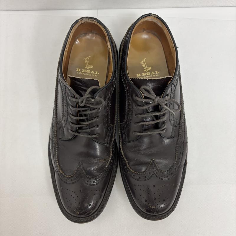 リーガル REGAL 革靴 革靴 ウィングチップ ドレスシューズ メダリオン 25.5EE 25.5cm 黒 / ブラック / black メンズ USED 古着 中古 50159215