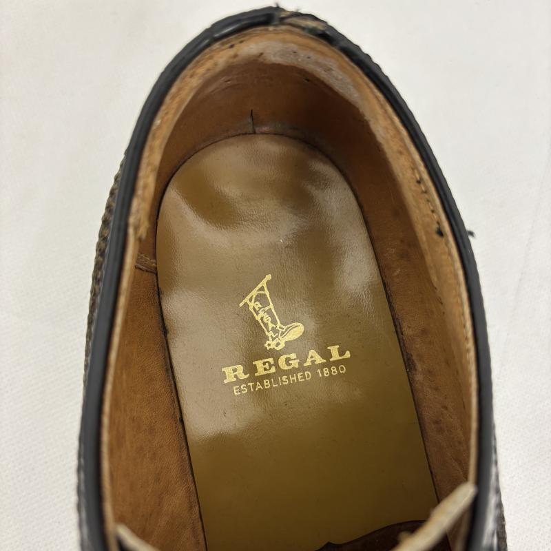 リーガル REGAL 革靴 革靴 ウィングチップ ドレスシューズ メダリオン 25.5EE 25.5cm 黒 / ブラック / black メンズ USED 古着 中古 50159215