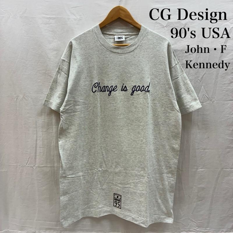 ヴィンテージ VINTAGE Tシャツ 半袖 CG Design 90s USA製 ジョン F ケネディ シングルステッチ Tシャツ L メンズ USED 古着 中古 50159220