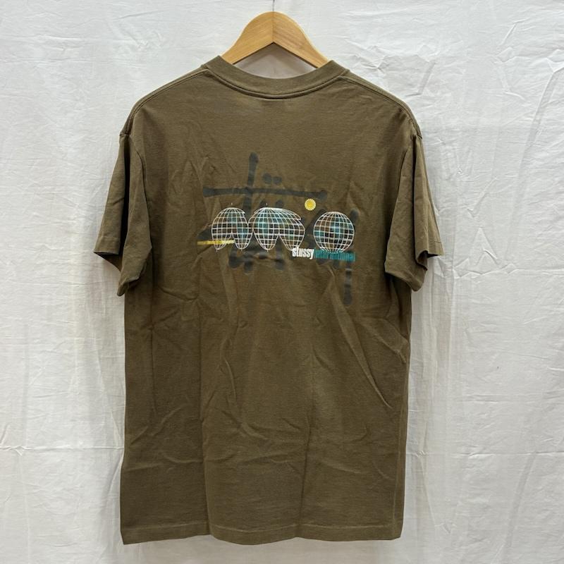 ステューシー STUSSY Tシャツ 半袖 90s USA製 紺タグ 両面 プリント クルーネック Tシャツ シングルステッチ オールド ヴィンテージ M メンズ USED 古着 中古 50159227