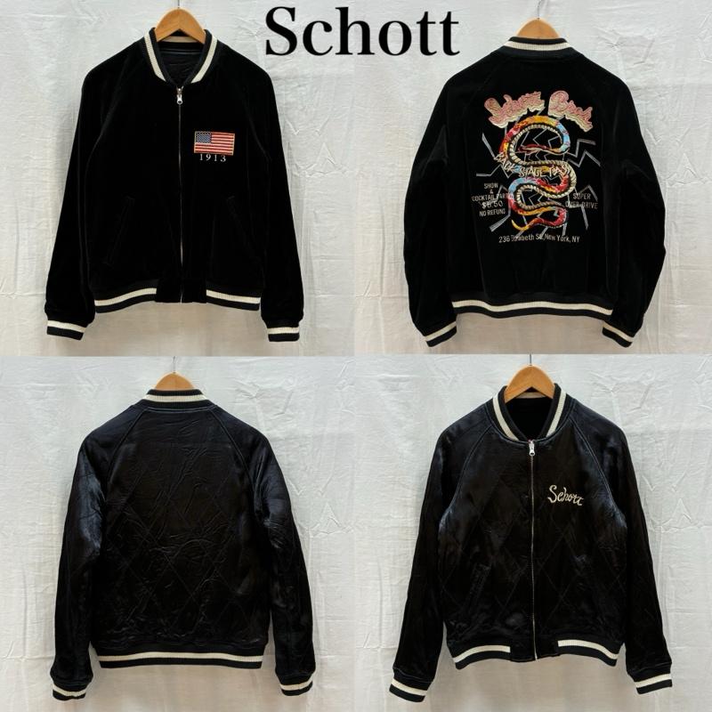 ショット schott ジャケット、上着 ジャンパー、ブルゾン 3272035 リバーシブル 別珍 サテン スカジャン ス―ベニア ジャケット FREE メンズ USED 古着 中古 50159229