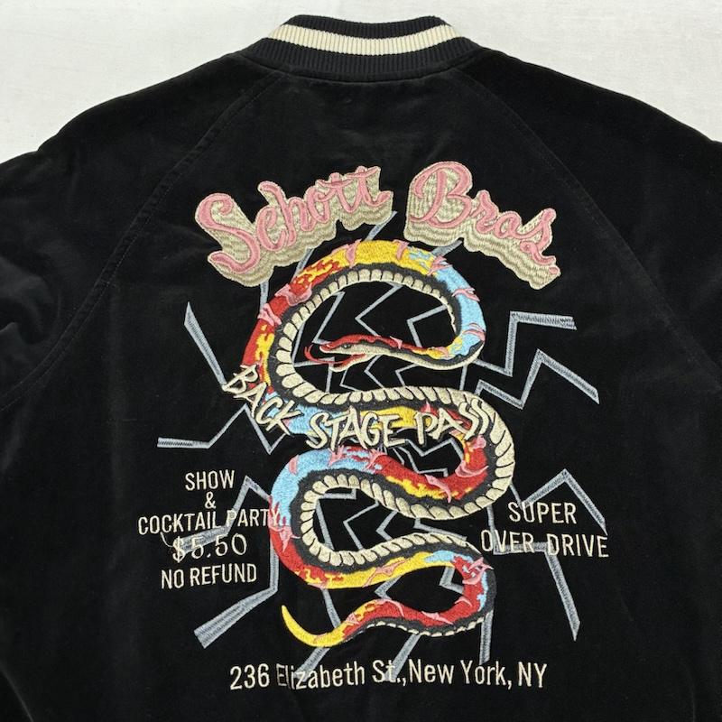 ショット schott ジャケット、上着 ジャンパー、ブルゾン 3272035 リバーシブル 別珍 サテン スカジャン ス―ベニア ジャケット FREE メンズ USED 古着 中古 50159229