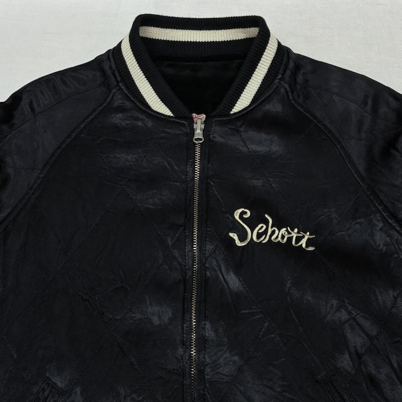 ショット schott ジャケット、上着 ジャンパー、ブルゾン 3272035 リバーシブル 別珍 サテン スカジャン ス―ベニア ジャケット FREE メンズ USED 古着 中古 50159229