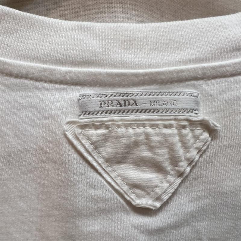 プラダ PRADA Tシャツ 半袖 ロゴ Vネック Tシャツ UJN748 M 白 / ホワイト / white メンズ USED 古着 中古 50159230