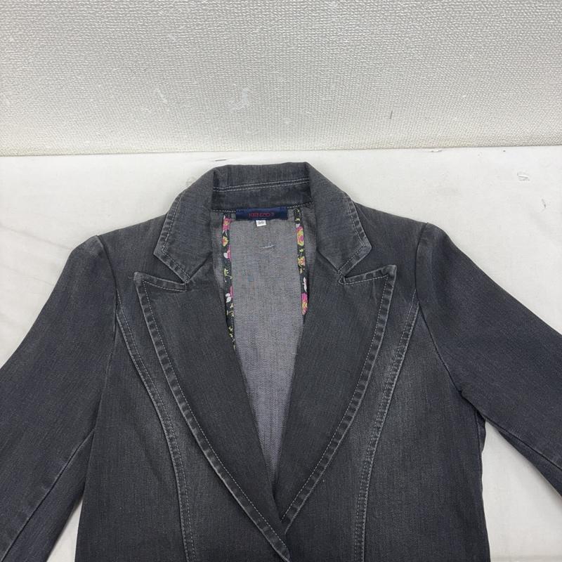 ケンゾー KENZO ジャケット、上着 ジャケット、ブレザー 花柄 テーラード ジャケット デニム 705213050 36 黒 / ブラック / black レディース USED 古着 中古 50159238