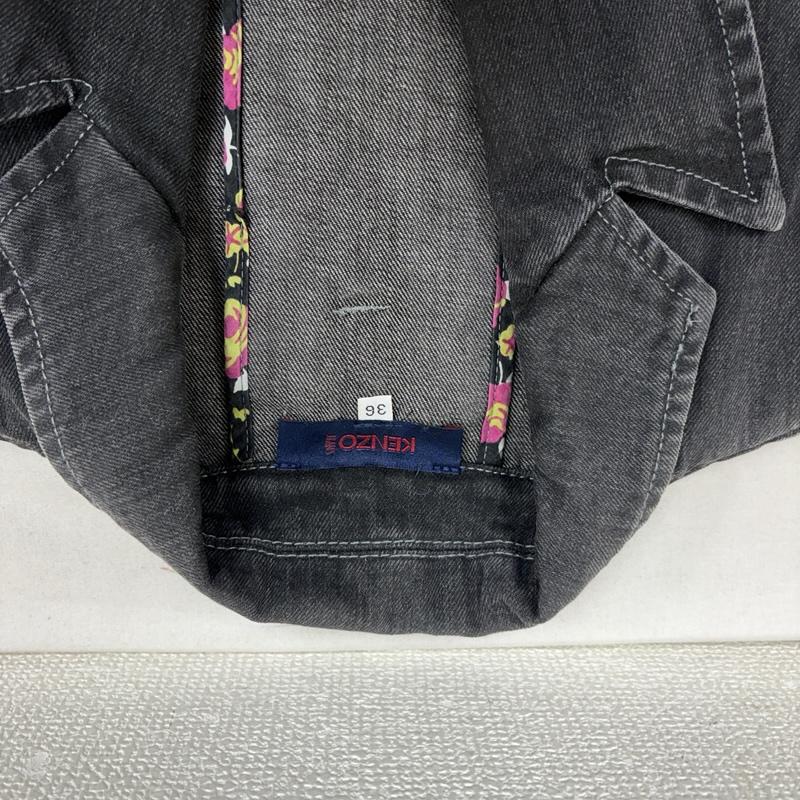 ケンゾー KENZO ジャケット、上着 ジャケット、ブレザー 花柄 テーラード ジャケット デニム 705213050 36 黒 / ブラック / black レディース USED 古着 中古 50159238