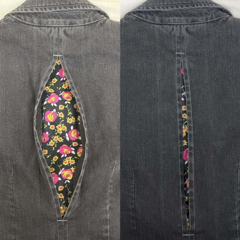 ケンゾー KENZO ジャケット、上着 ジャケット、ブレザー 花柄 テーラード ジャケット デニム 705213050 36 黒 / ブラック / black レディース USED 古着 中古 50159238