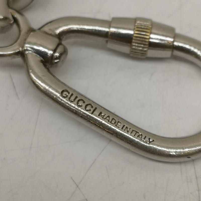 グッチ GUCCI キーホルダー キーホルダー ダブルフック カラビナ ギミック キーホルダー チャーム - 銀 / シルバー / silver color メンズ USED 古着 中古 50159259
