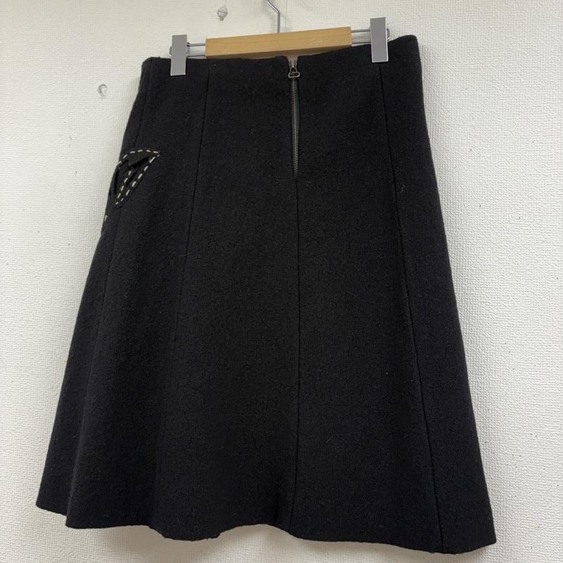 ケンゾー KENZO スカート ひざ丈スカート ウール 花柄 刺繍 スカート 38インチ 黒 / ブラック / black レディース USED 古着 中古 50159270