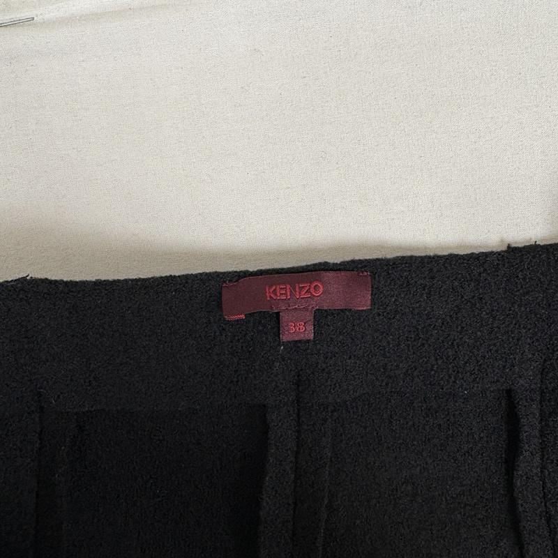 ケンゾー KENZO スカート ひざ丈スカート ウール 花柄 刺繍 スカート 38インチ 黒 / ブラック / black レディース USED 古着 中古 50159270