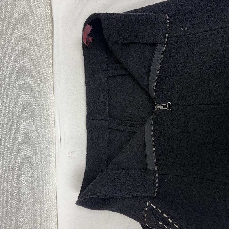 ケンゾー KENZO スカート ひざ丈スカート ウール 花柄 刺繍 スカート 38インチ 黒 / ブラック / black レディース USED 古着 中古 50159270