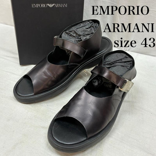 エンポリオアルマーニ EMPORIO ARMANI サンダル サンダル レザー メタル バックル ストラップ サンダル 43 27.0cm メンズ USED 古着 中古 50159278