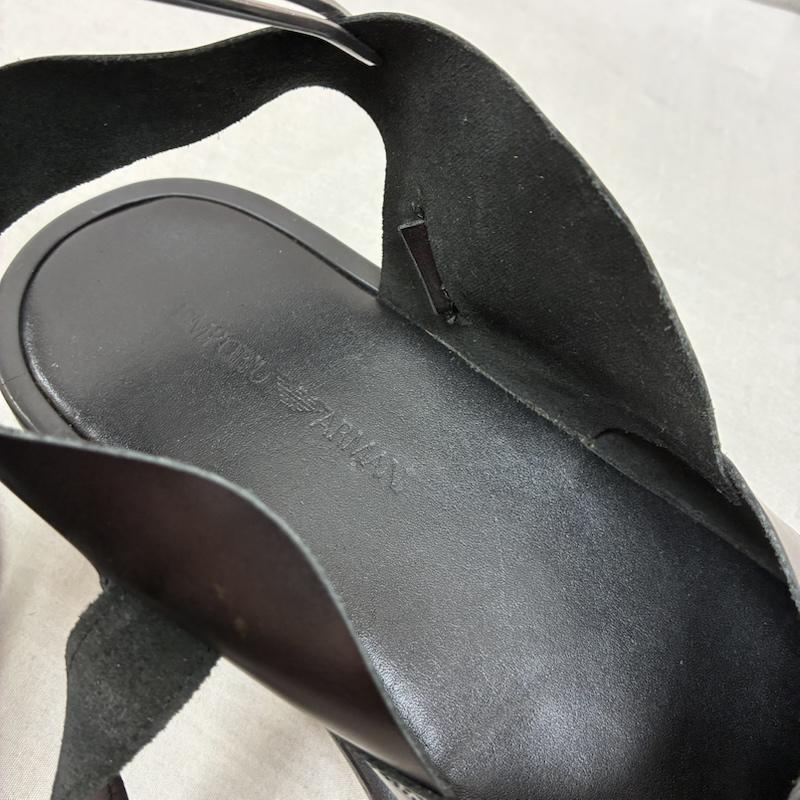 エンポリオアルマーニ EMPORIO ARMANI サンダル サンダル レザー メタル バックル ストラップ サンダル 43 27.0cm メンズ USED 古着 中古 50159278