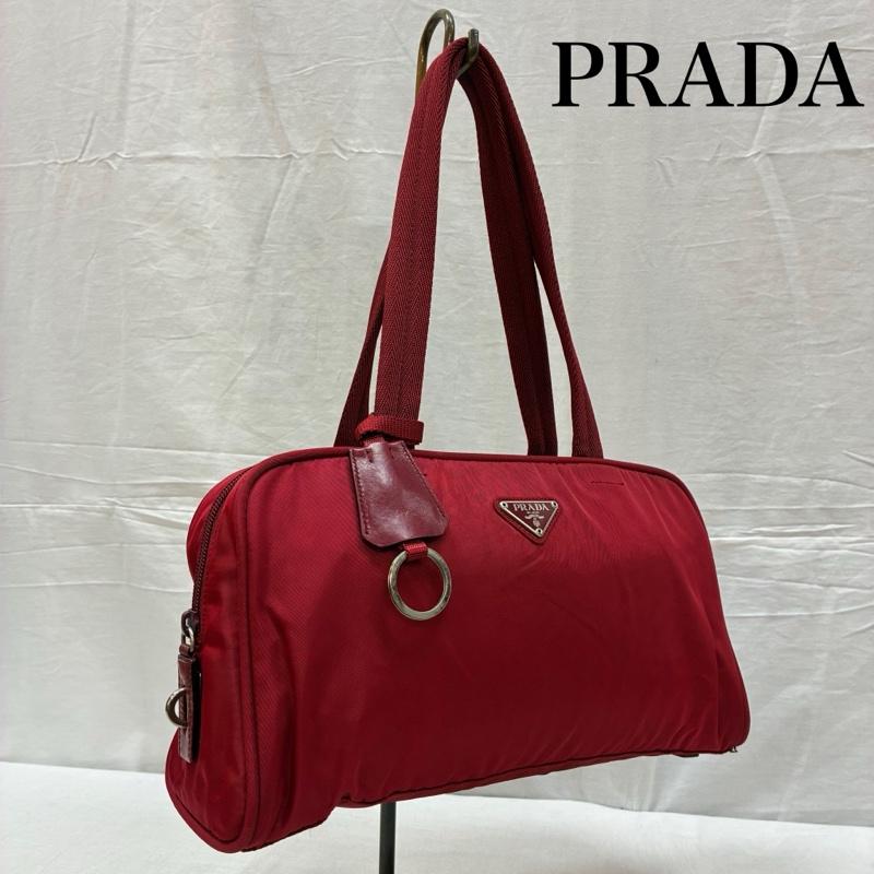 プラダ PRADA トートバッグ トートバッグ テスート ナイロン ミニ ボストン トート バッグ 肩掛け 三角ロゴプレート - レディース USED 古着 中古 50159282
