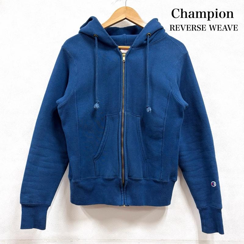 チャンピオン Champion パーカー 長袖 REVERSEWEAVE リバースウィーブ ジップアップ パーカー フルジップ USA製 赤タグ ヴィンテージ IDEALジップ S 無地 青 / ブルー / blue メンズ USED 古着 中古 50159284