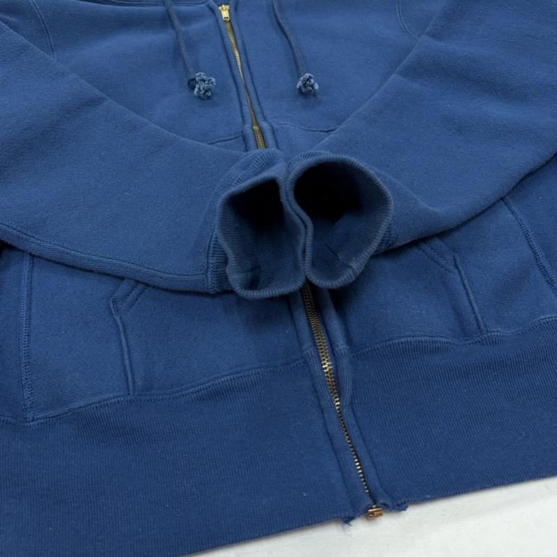 チャンピオン Champion パーカー 長袖 REVERSEWEAVE リバースウィーブ ジップアップ パーカー フルジップ USA製 赤タグ ヴィンテージ IDEALジップ S 無地 青 / ブルー / blue メンズ USED 古着 中古 50159284