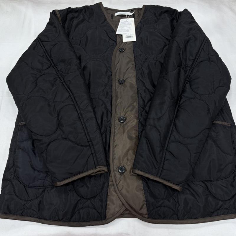 ジョンブル Johnbull ジャケット、上着 ジャンパー、ブルゾン キルティング ジャケット ミリタリー ライナー ナイロン ノーカラー L 無地 黒 / ブラック / black X 茶 / ブラウン / brown メンズ USED 古着 中古 50159286