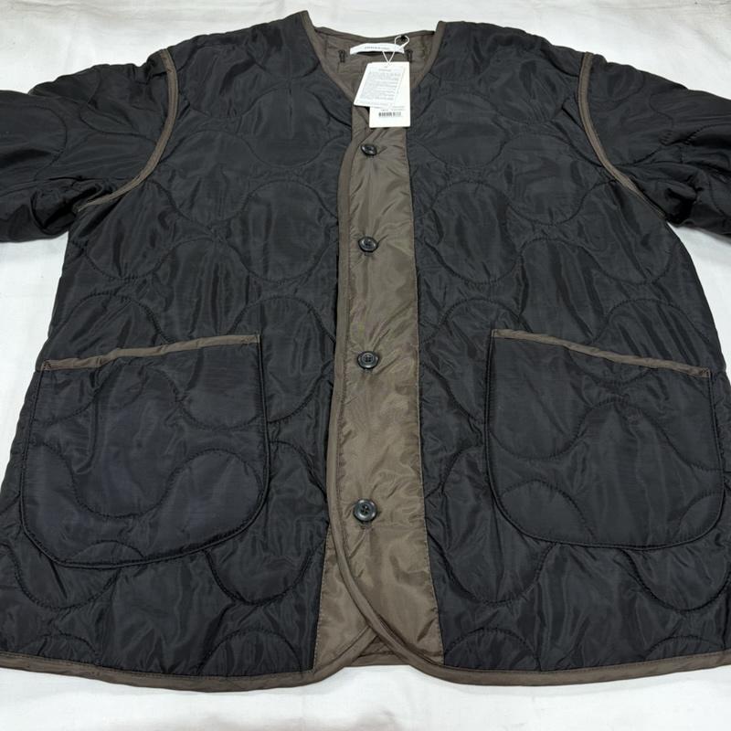 ジョンブル Johnbull ジャケット、上着 ジャンパー、ブルゾン キルティング ジャケット ミリタリー ライナー ナイロン ノーカラー L 無地 黒 / ブラック / black X 茶 / ブラウン / brown メンズ USED 古着 中古 50159286