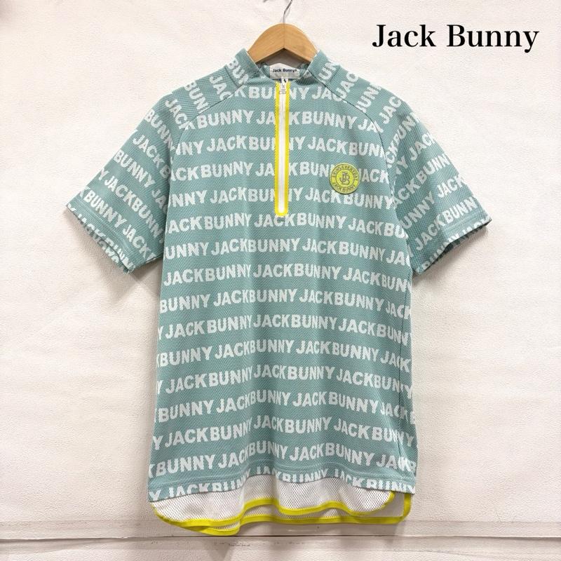古着 USED シャツ、ブラウス 半袖 JACK BUNNY ジャックバニー ゴルフ ウェア 総柄 ロゴ ワッペン 半袖 ハーフジップ 6 ロゴ、文字 X プリント X 刺繍 マルチカラー / マルチカラー / multicolor メンズ USED 古着 中古 50159290
